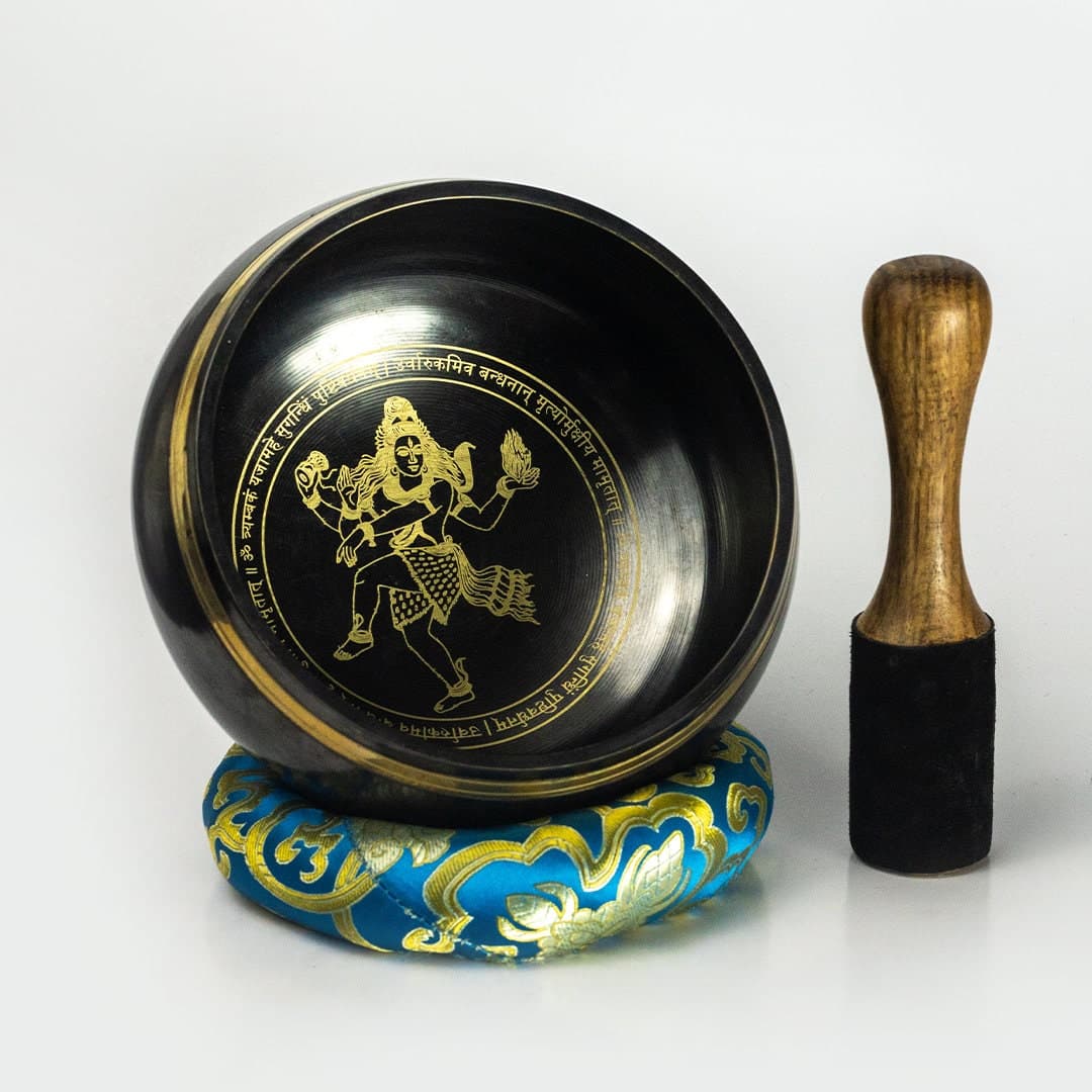 Shiva Nataraj Tibetan Singing Bowl: Hand-Itched, 7" Sound Healing view 1