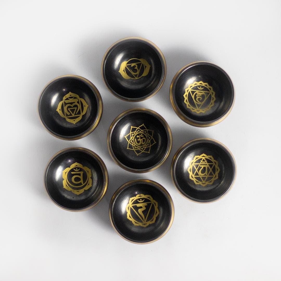 Chakra Singing Bowl Set (3.5"): Kundalini Meditation, Yoga, Sound Healing