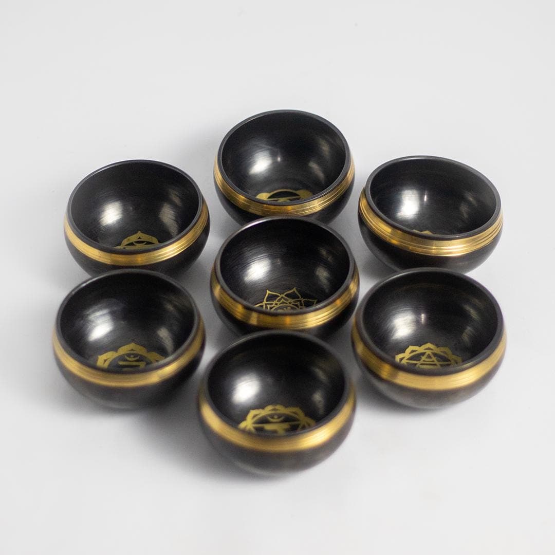 Chakra Singing Bowl Set (3.5"): Kundalini Meditation, Yoga, Sound Healing alternate