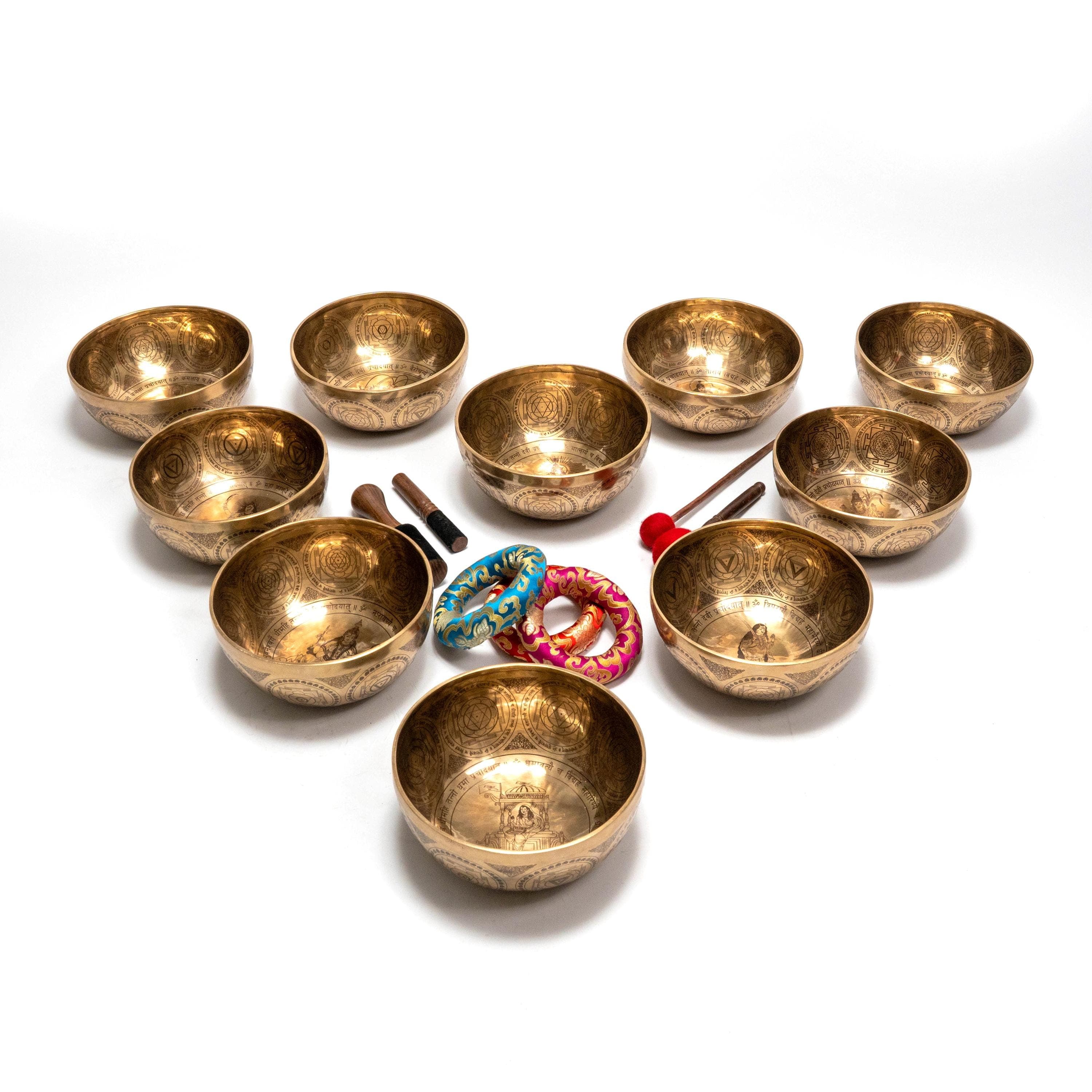 10 Mahavidya Tantra Singing Bowl Set | Handcrafted Ritual Sound Healing view 1